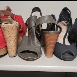 Sage open toe chunky heel